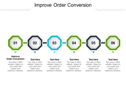 Improve order conversion ppt powerpoint presentation infographic template design templates cpb