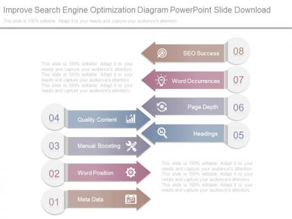 Improve search engine optimization diagram powerpoint slide download