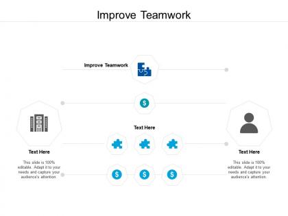 Improve teamwork ppt powerpoint presentation infographic template picture cpb