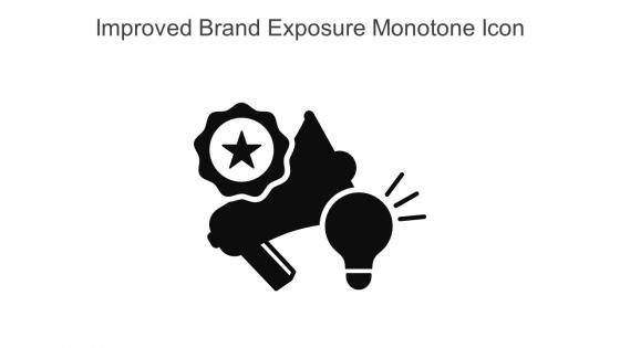 Improved Brand Exposure Monotone Icon In Powerpoint Pptx Png And Editable Eps Format