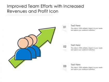 Improved team efforts with increased revenues and profit icon