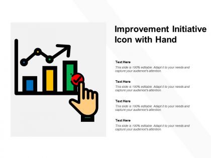 Improvement initiative icon with hand