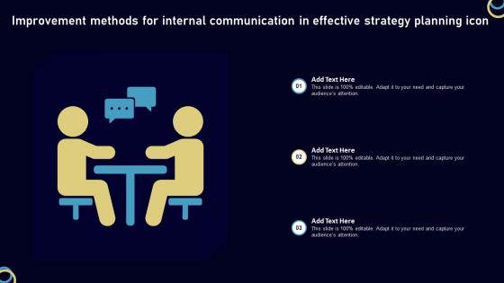 Improvement Methods For Internal Communication In Effective Strategy Planning Icon