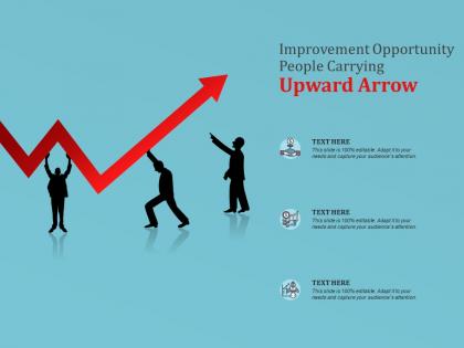 Improvement opportunity people carrying upward arrow