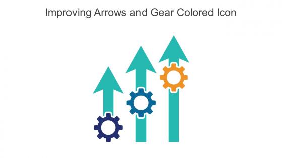 Improving Arrows And Gear Colored Icon In Powerpoint Pptx Png And Editable Eps Format