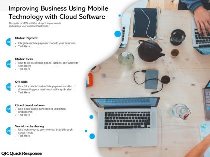 Improving business using mobile technology with cloud software