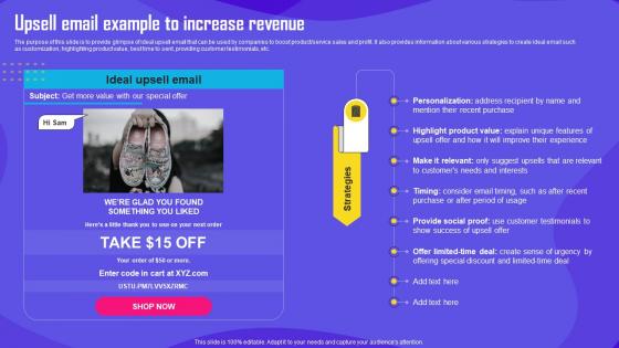 Improving Customer Engagement Upsell Email Example To Increase Revenue MKT SS V