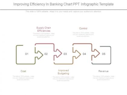 Improving efficiency in banking chart ppt infographic template