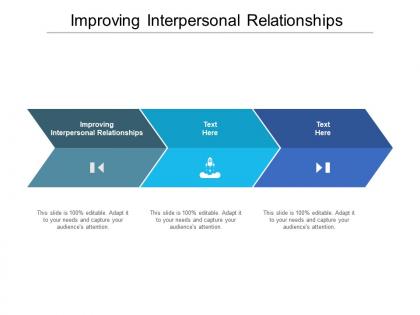 Improving interpersonal relationships ppt powerpoint presentation icon outline cpb