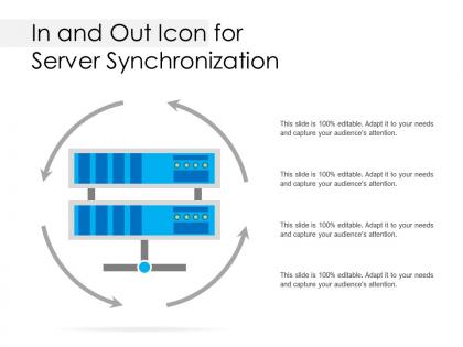 In and out icon for server synchronization