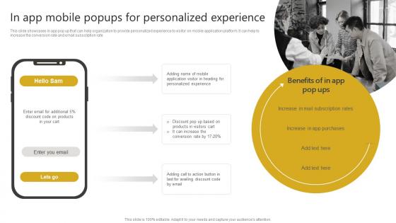 In App Mobile Popups For Personalized Experience Generating Leads Through Targeted Digital Marketing