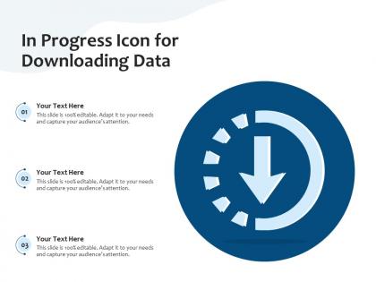In progress icon for downloading data