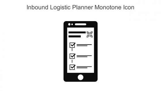 Inbound Logistic Planner Monotone Icon In Powerpoint Pptx Png And Editable Eps Format