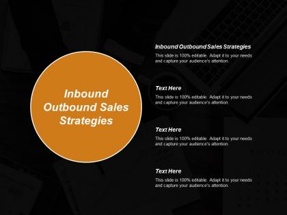 Inbound outbound sales strategies ppt powerpoint presentation gallery icons cpb