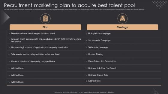 Inbound Recruiting Recruitment Marketing Plan To Acquire Best Talent Pool Ppt Slides Design Inspiration