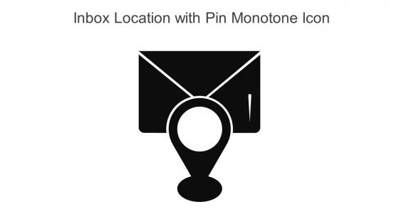 Inbox Location With Pin Monotone Icon In Powerpoint Pptx Png And Editable Eps Format