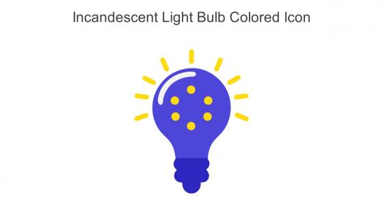 Incandescent Light Bulb Colored Icon In Powerpoint Pptx Png And Editable Eps Format