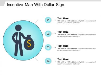 Incentive man with dollar sign
