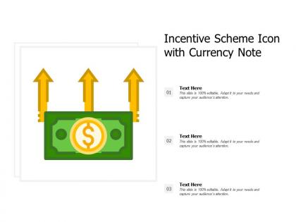 Incentive scheme icon with currency note