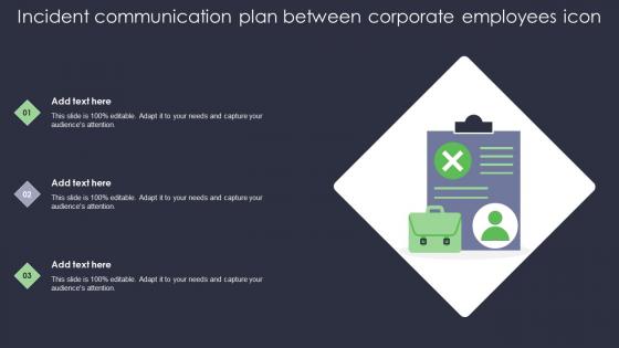 Incident Communication Plan Between Corporate Employees Icon