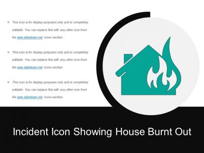 Incident icon showing house burnt out