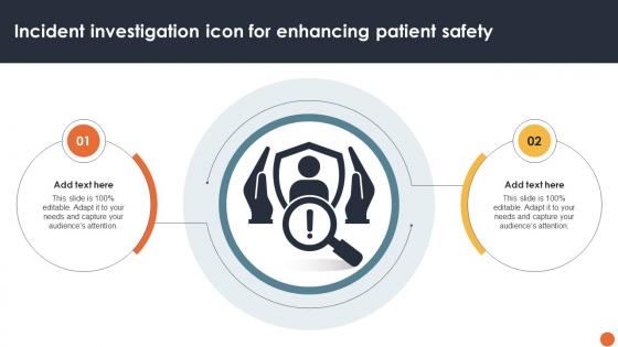 Incident Investigation Icon For Enhancing Patient Safety