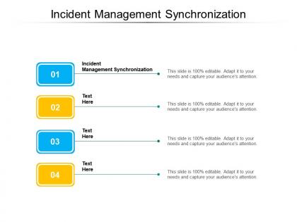 Incident management synchronization ppt powerpoint presentation slides outline cpb
