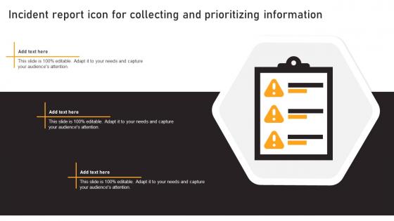 Incident Report Icon For Collecting And Prioritizing Information