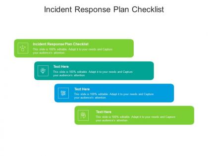 Incident response plan checklist ppt powerpoint presentation infographic template display cpb