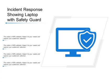 Incident response showing laptop with safety guard