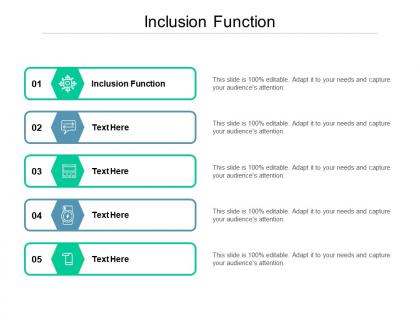 Inclusion function ppt powerpoint presentation portfolio introduction cpb