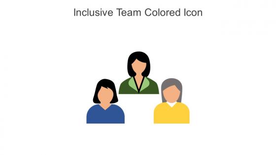 Inclusive Team Colored Icon in powerpoint pptx png and editable eps format