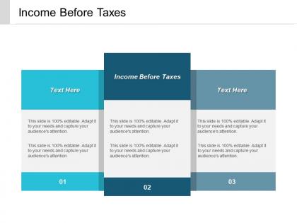 Income before taxes ppt powerpoint presentation styles diagrams cpb