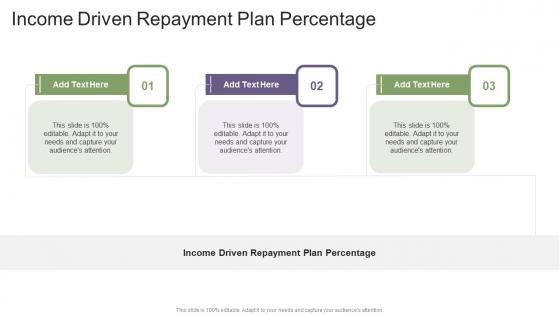 Income Driven Repayment Plan Percentage In Powerpoint And Google Slides Cpb