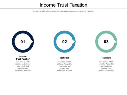Income trust taxation ppt powerpoint presentation show diagrams cpb