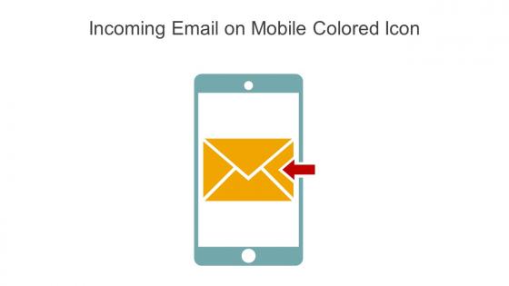 Incoming Email On Mobile Colored Icon In Powerpoint Pptx Png And Editable Eps Format