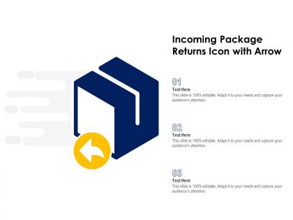 Incoming package returns icon with arrow