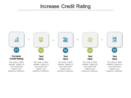 Increase credit rating ppt powerpoint presentation summary diagrams cpb