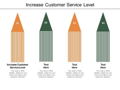 Increase customer service level ppt powerpoint presentation infographic template slide portrait cpb