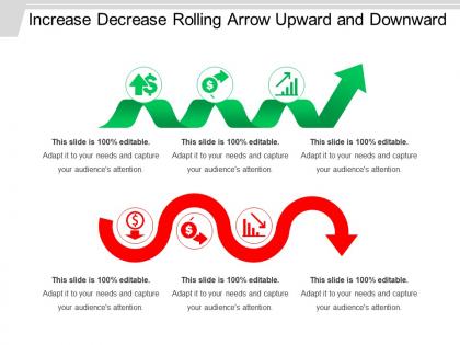 Increase decrease rolling arrow upward and downward
