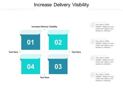 Increase delivery visibility ppt powerpoint presentation professional design ideas cpb