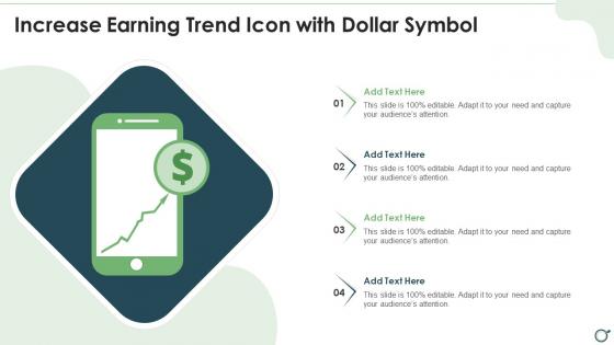 Increase Earning Trend Icon With Dollar Symbol