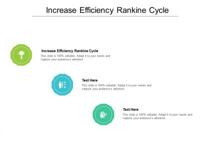 Increase efficiency rankine cycle ppt powerpoint presentation examples cpb