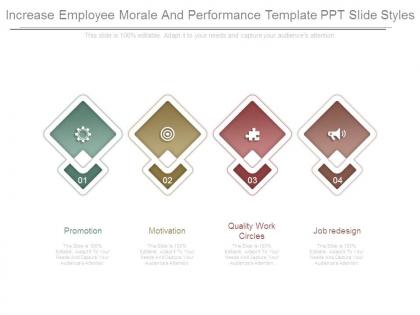 Increase employee morale and performance template ppt slide styles