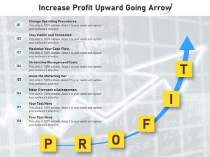 Increase profit upward going arrow