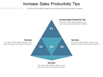 Increase sales productivity tips ppt powerpoint presentation gallery background images cpb