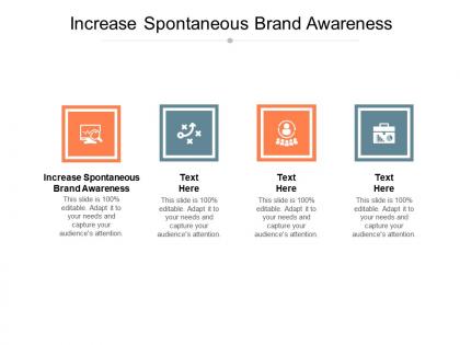 Increase spontaneous brand awareness ppt powerpoint presentation infographics template cpb
