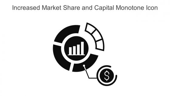Increased Market Share and Capital Monotone Icon in powerpoint pptx png and editable eps format