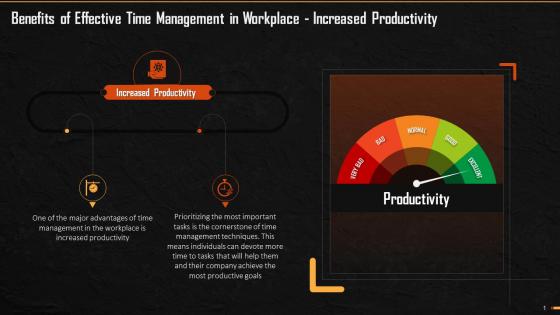 Increased Productivity As A Benefit Of Time Management Training Ppt