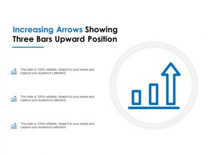 Increasing arrows showing three bars upward position
